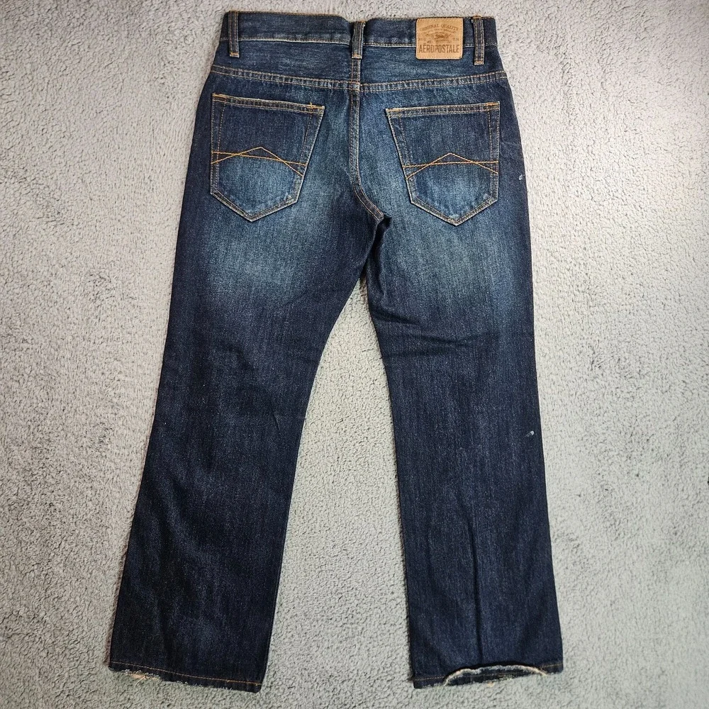 Aeropostale Jeans Women Size 27/28  Inseam= 28 Dark Wash Benton Original Bootcut